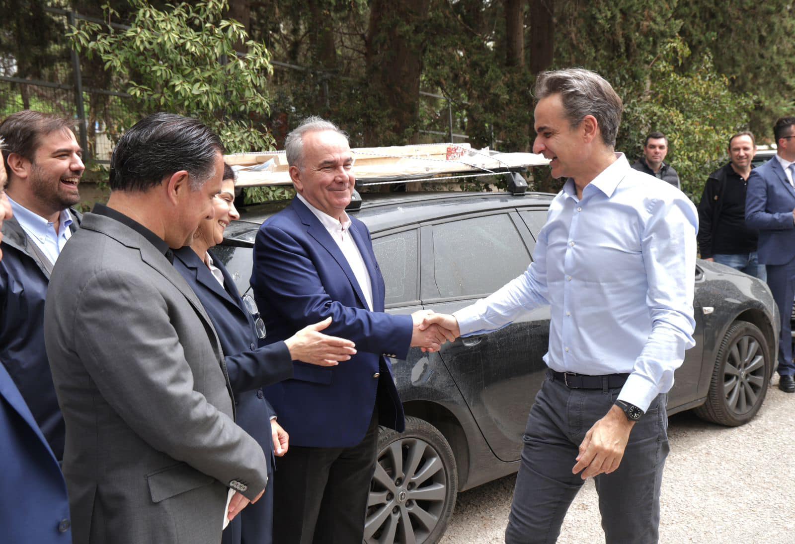 Στην επίσκεψη του Πρωθυπουργού και Προέδρου της ΝΔ Κυριάκου Μητσοτάκη στο ΚΑΤ, με τον Υπουργό Υγείας Άδωνι Γεωργιάδη