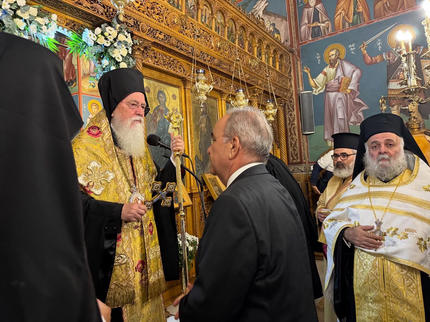 Στον πανηγυρικό εσπερινό του Ιερού Ναού της Αγίας Σκεπής Παπάγου