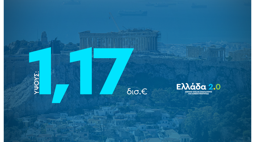 Διπλό αίτημα εκταμίευσης πόρων ύψους 1,17 δις ευρώ από το Ταμείο Ανάκαμψης και Ανθεκτικότητας υπέβαλε η Ελλάδα