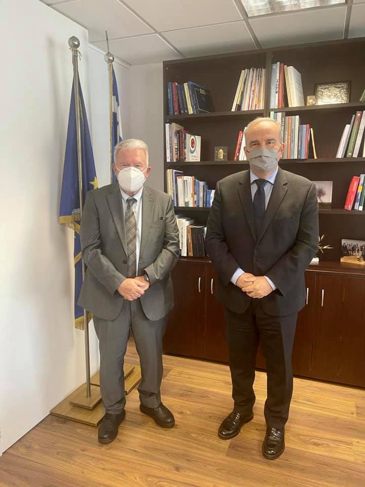 Ο Νίκος Παπαθανάσης, Αναπληρωτής Υπουργός Ανάπτυξης και Επενδύσεων, συναντήθηκε με τον Πρόεδρο του Ελληνο-Ισραηλινού Επιμελητηρίου Εμπορίου και Τεχνολογίας Βασίλη Παΐσιο