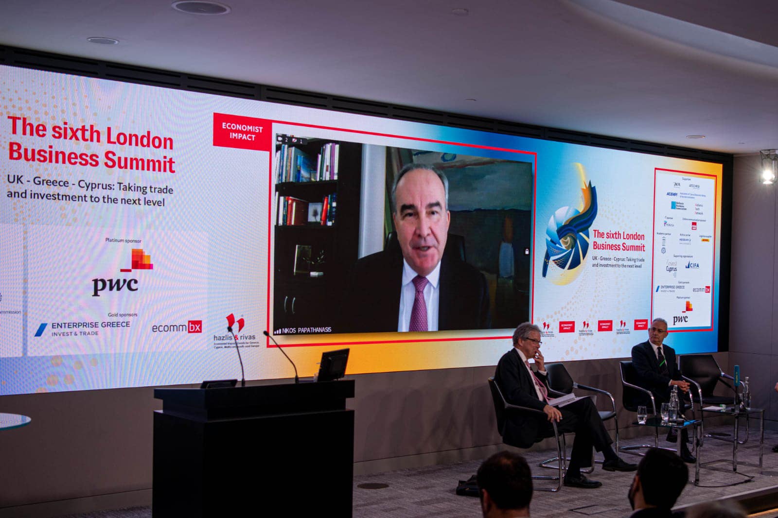 Ο Αναπληρωτής Υπουργός Ανάπτυξης και Επενδύσεων κ. Νίκος Παπαθανάσης, συμμετείχε υβριδικά στο 6ο επιχειρηματικό συνέδριο του The Economist στο Λονδίνο